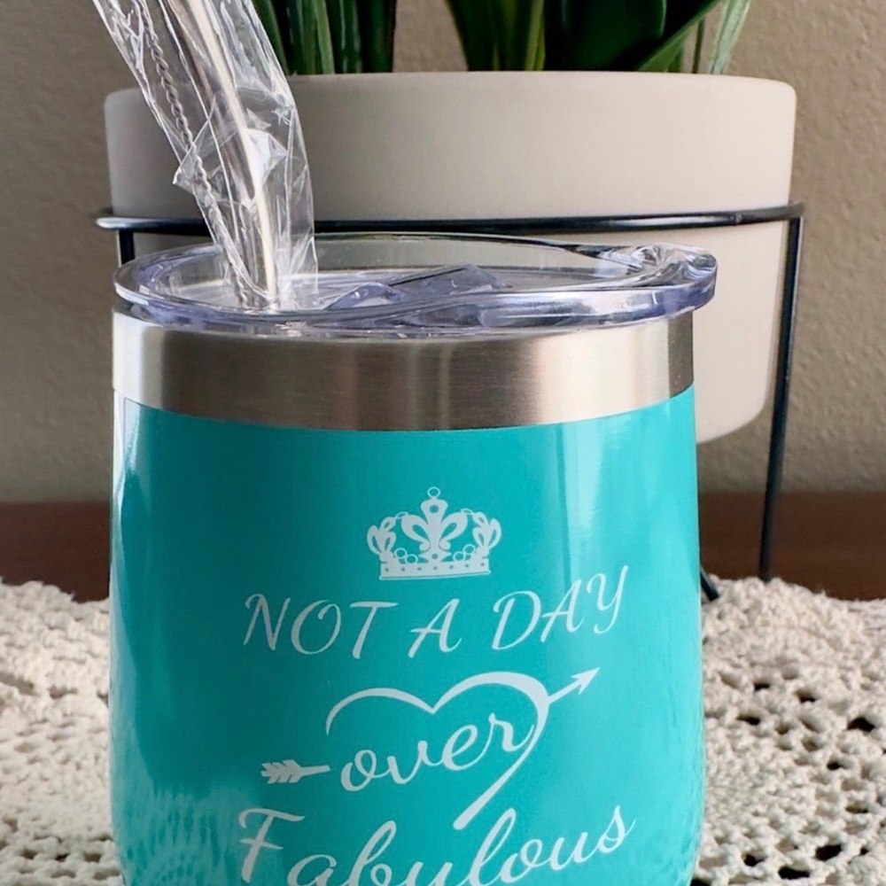 Turquoise Insulated 12 Oz Tumbler.